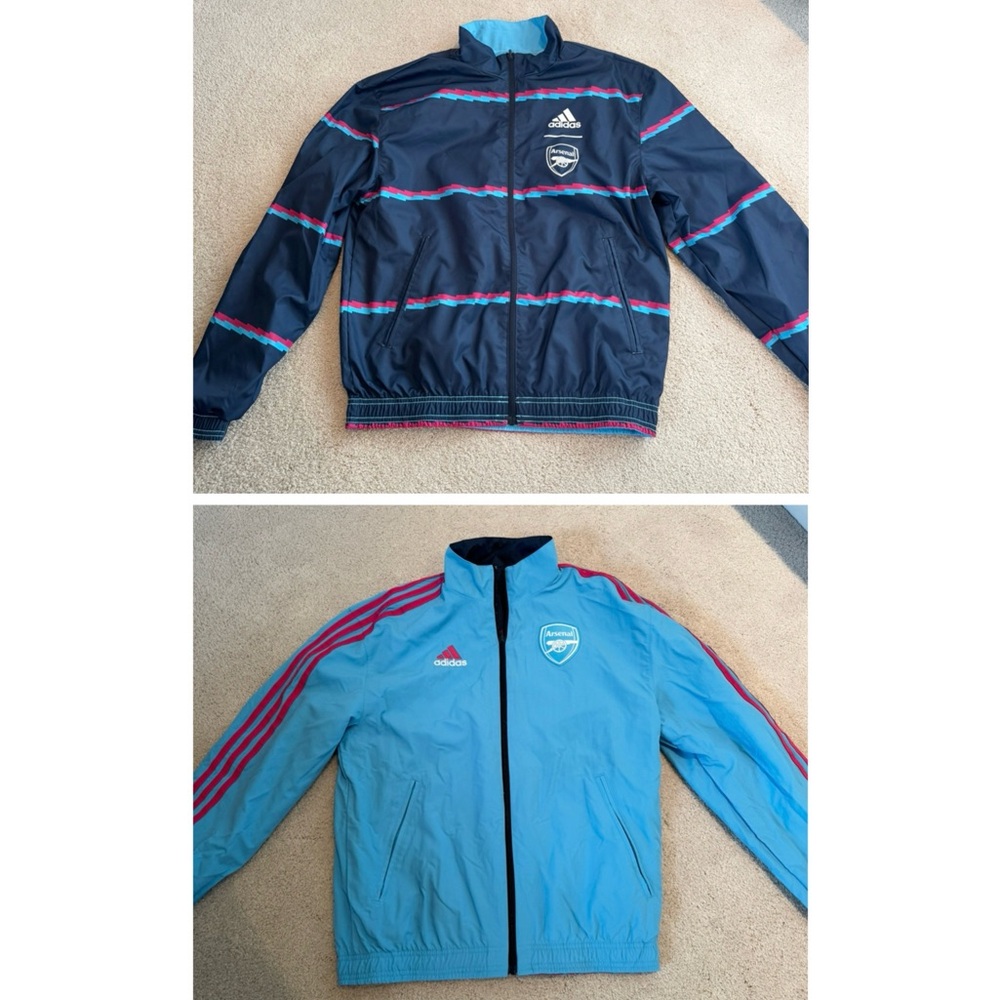 adidas Reversible Arsenal Anthem Training Jacket size adult medium New w/o Tag
